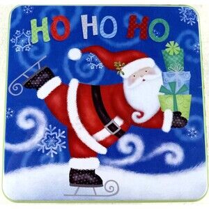 Santa Claus Holiday Tin Ho Ho Ho